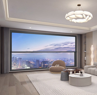 Ventanas abatibles de aleación de aluminio térmico Foshan Break, aislamiento térmico de sonido superior/inferior ajustable inteligente para balcón