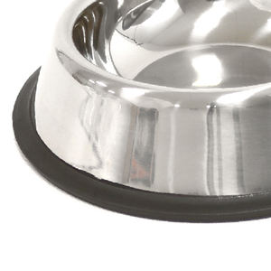 Bol pour chien en métal écru de 22 cm, nourrisseur lent surélevé pour animaux de compagnie, pour une utilisation en extérieur, capacité de 1 L d'eau pour chiots, animaux, voyages - Product Image 5