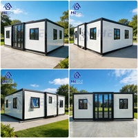 Casa Contenedor Prefabricada Expandible de 20 y 40 Pies, Certificada ISO 9001, con 2 Dormitorios, Aislada y Galvanizada, Tipo Villa