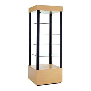 <span class=keywords><strong>KEWAY</strong></span> Vitrine en verre personnalisée avec 4 étagères réglables Vitrine de magasin de détail Vitrine avec vitrine en verre léger - Product Image 3