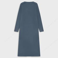 Nouvel Ensemble Robe Musulmane Ouverte sur le Devant Tendance, Vêtement Islamique de Ramadan Personnalisable, Abaya Pure Couleur de Haute Qualité