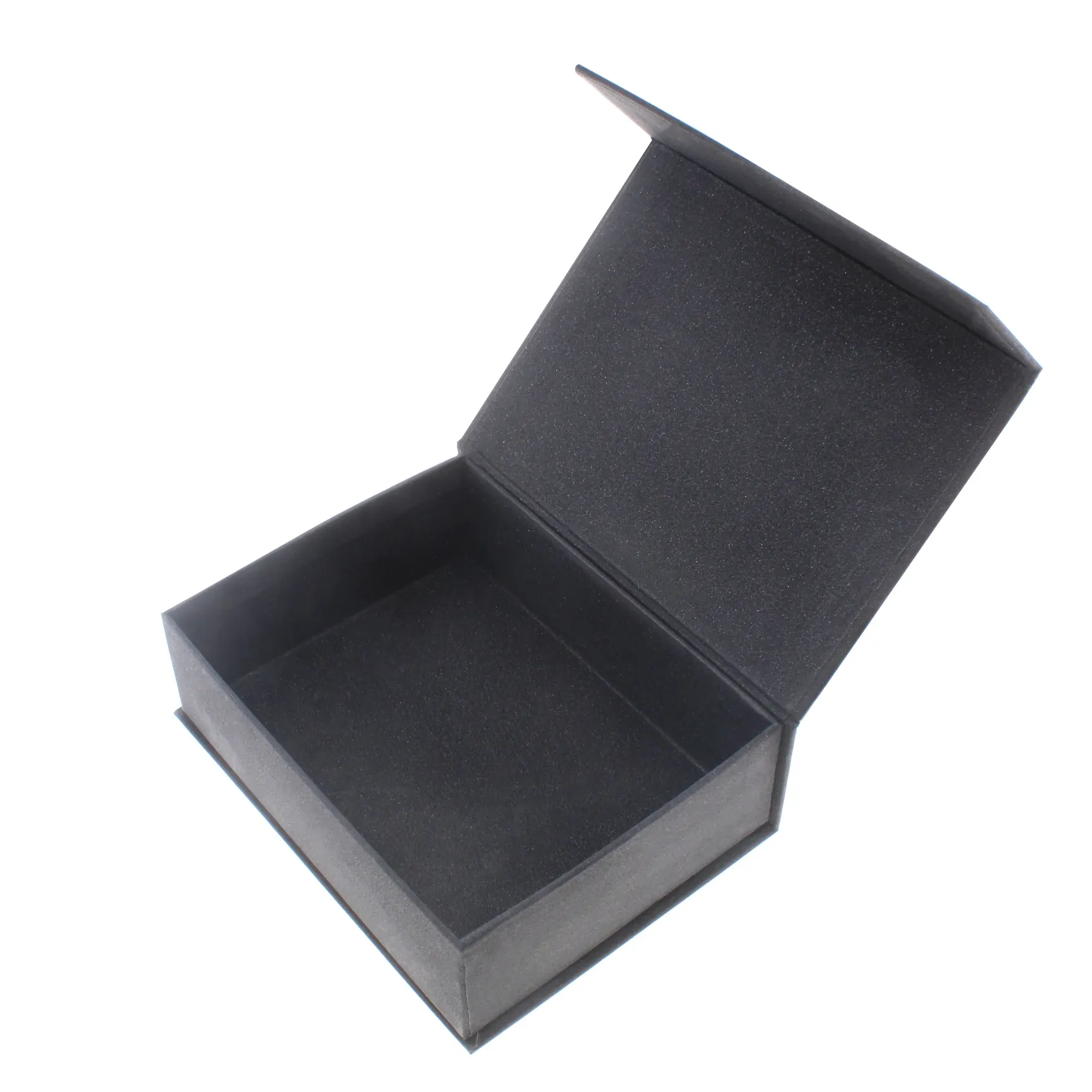 Wholesale Custom Printed Handmade Luxury Rigid Paper Packaging Black Simple Empty Magnetic Closure Gift Box