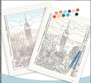 Pintura por números anime 12X16 pulgadas en stock envío rápido pintura al óleo digital pintura por números kits-girasol cálido - Product Image 4