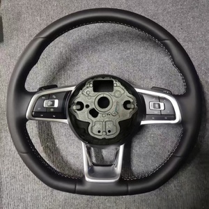 Volant en cuir noir pour Volkswagen Polo gti <span class=keywords><strong>7</strong></span> jetta passat GTS GTE GLI R Line <span class=keywords><strong>Golf</strong></span> 6 Mk4 Mk5 Mk7 <span class=keywords><strong>GTD</strong></span> CC Polo - Product Image 1