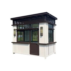 Nouvelle cabine de sécurité de style chinois, aspect pierre, pour poste de garde extérieur, structure en acier, mobile, type kiosque artistique - Product Image 5