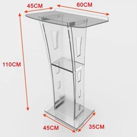 Pupitre en Acrylique Gaojian pour Églises, Comptoir de Réception avec Lumières LED, Podium sur Pied