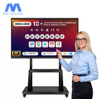 Tableau blanc interactif intelligent MIDA AI, 55 pouces, écran LCD 4K, Google EDLA, 20 points tactiles, tableaux interactifs pour l'enseignement en classe