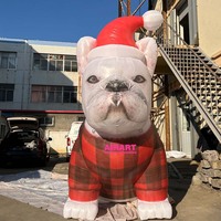 Bouledogue français gonflable personnalisé, modèle réaliste, décorations de Noël gonflables pour l'affichage en animalerie, mascotte de qualité commerciale