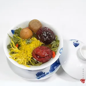 חדש סיני מיוחד תה בטעם ארבעת פרחים זהב חרצית פרח תה ירוק שקית תה עם מותג פרטי