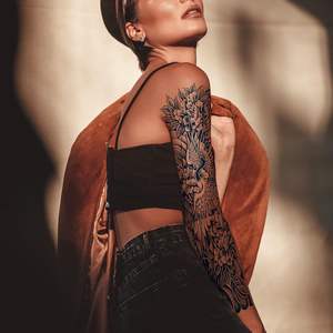 Tatuaggio a manica Semi permanente per uomini e donne <span class=keywords><strong>tatuaggi</strong></span> temporanei realistici giapponese a braccio pieno impermeabile di lunga durata 3 settimane - Product Image 4