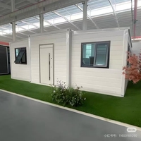 Haute qualité 20ft 40FT modulaire salon Double aile prêt en direct Simple pliant conteneur maison Double aile salle d'expansion