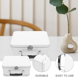 Hot Sale Kids Toy Storage Portable Tin <b>Box</b> Custom Logo Lunch-Style Metal Can With Lockable Handle Suitable for Food Tin Cans - Product Image 4