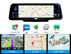 10 인치 안드로이드 8.1 자동차 백미러 자동 레코더 대시보드 <span class=keywords><strong>DVR</strong></span> 4G GPS WiFi 대시 카메라 FHD BT 2GB + 32GB ADAS 듀얼 렌즈 - Product Image 5