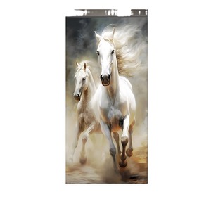 Dipinto Astratto Contemporaneo di Cavallo Bianco, Cornice in Lega di Alluminio, <span class=keywords><strong>Quadri</strong></span> in Porcellana Cristallina <span class=keywords><strong>per</strong></span> Arredamento Casa, Hotel, Ufficio - Product Image 6