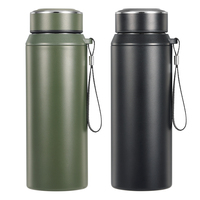 Bouteille d'eau thermique portable de 750 ml en acier inoxydable 316 de haute qualité avec séparateur à thé au design simple, durable, pour étudiants