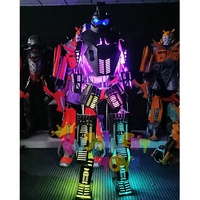Nouvel arrivage de vêtements robot lumineux pour adultes marcheurs échasses costume de danse robot pour discothèque accessoires d'ambiance de fête