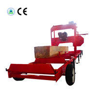 Machine forestière à essence YHT Machines à scier portables avec remorque processeur de bois Fendeuse de bûches