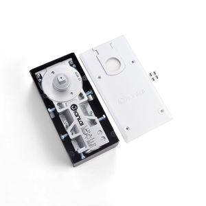 Ressort de sol moderne à tête carrée pour porte vitrée battante, installation encastrée au sol, en acier inoxydable, réglable - Product Image 3