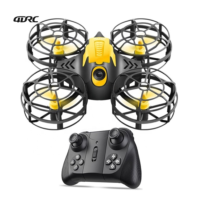 4DRC V18 Gesture Sensing RC Plane with LED Lights Fixed Altitude Hover Stunt Roll Headless Mode Mini Remote Control Airplane