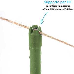 Canne per Piante 240 Cm Verdi Diametro 20 Mm in Acciaio Plastificato, Stecche di Supporto per Piante - Product Image 5