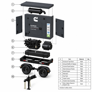 Générateur diesel silencieux triphasé Cummins 500 kVA 300 kVA 200 kVA 150 kVA 100 kVA, refroidissement par eau, pour une production d'électricité de secours efficace - Product Image 4