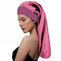Bonnets de Nuit Élastiques en Gros pour Femmes, Bonnets de Douche en Satin Lisse, Grands et Longs Protections Capillaires