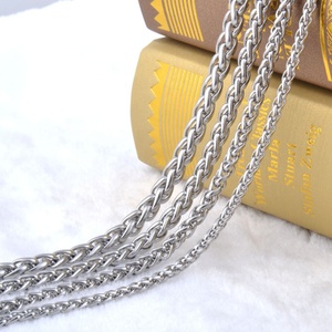 Pas <span class=keywords><strong>cher</strong></span> prix vente en gros médical chirurgical en acier inoxydable chaîne de blé collier chaîne de blé bijoux mann edelstahl halskette - Product Image 1