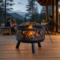 Brasero d'extérieur sans fumée, barbecue, réchaud à charbon, foyer à bois pour patio