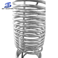 Haute Performance 304 316 Spirale Sans Soudure En Acier Inoxydable Tuyau De Refroidissement Bobine Tube Serpentine Refroidissement Tube Bobine Échangeurs De Chaleur