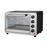 Four à convection électrique 48L en métal pour cuisson, grillades, pizzas, poulet, capacité 2 tranches, classe énergétique A, idéal pour hôtels