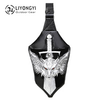 Sac bandoulière Dragon Sword en PU pour homme, tendance, été, souple, pour l'extérieur, fermeture éclair étanche, usage quotidien, loisirs, modèle 3081