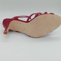 Chaussures de salsa et de tango en cuir rouge personnalisées Evkoodance pour femmes, talon fin, doublure en coton, livraison rapide, nouvelle arrivée, mode danse
