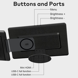 Moniteur portable triple détachable 2,5K de 16 pouces avec double affichage HDMI pour ordinateur portable, commerce, trading, jeux, bourse, Forex, IPS, USB-C - Product Image 5