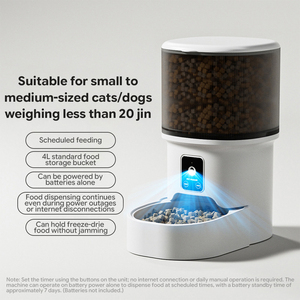 Smart Microchip Pet Feeder WiFi Automatic <strong>Cat</strong> Dog <strong>Food</strong> <strong>Dispenser</strong> 4L Battery Powered Bottle App <strong>Timed</strong> Feeding Bluetooth Control - Product Image 2
