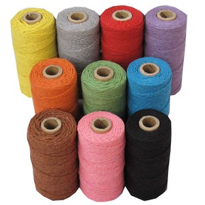 Dây thừng bện chắc 2mm 100M, màu trơn, 12 sợi, chất liệu cotton mềm, dùng để đóng gói thủ công - Product Image 3