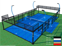Prix d'usine court de paddle panoramique padel court de tennis