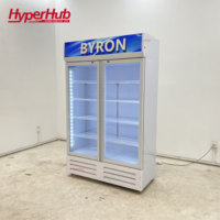Réfrigérateur commercial pour supermarché, porte en verre, température unique, vitrine verticale pour boissons, réfrigérateur