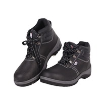 Chaussures de sécurité montantes AOXIANG pour hommes, à lacets, anti-écrasement, avec embout en acier, en cuir véritable, pour la construction, l'usine et l'industrie