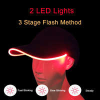Casquette de baseball lumineuse EL à bord lumineux, directement de l'usine, pour fêtes, festivals, événements nocturnes, raves, costumes de cosplay, accessoire cadeau