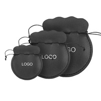 Sac en cuir PU de haute qualité avec logo personnalisé Sac à cordon Emballage en cuir robuste pour pochette pour écouteurs avec logo personnalisé