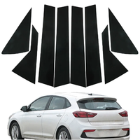Ajustement pour Hyundai Accent Verna Solaris accessoires extérieurs noir brillant colonne centrale autocollant porte cadre couverture fenêtre décoration