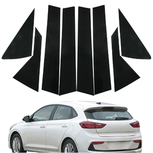 Accesorios Exteriores para <span class=keywords><strong>Hyundai</strong></span> <span class=keywords><strong>Accent</strong></span> Verna Solaris, Adhesivo Negro Brillante para la Columna Central, Cubierta para el Marco de la Puerta, Decoración para Ventanas - Product Image 4