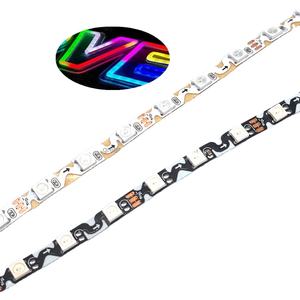 6 أضواء كاملة WS2812B 60LEDs/<span class=keywords><strong>m</strong></span> RGB قابلة للعنونة شريط ضوء SPI مرن 5V شكل رقمي S لإشارات نيون تصنعه بنفسك - Product Image 1
