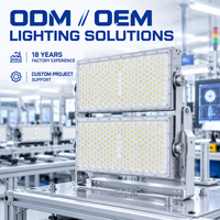 Projecteurs LED multi-têtes à mât haut de 216 000 lumens, 1000W 1200W pour arènes sportives extérieures