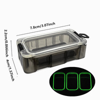 Boîte de rangement étanche et lumineuse Luya pour petits leurres, avec combinaison modulable pour accessoires de pêche