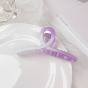 CLARMER الصيف جديد تصميم الأرجواني ماتي التدرج القرش النساء الشعر التبعي اليدوية مخصص كبيرة زهرة الجوف مشبك شعر - Product Image 5