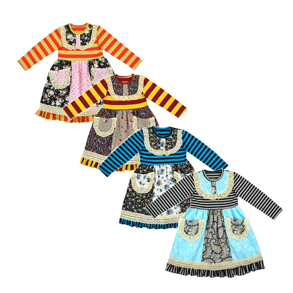 Digital Print Customization Beggar Skirt new born baby clothes Big Pocket Cute baby knitted dress