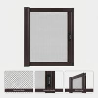 Ensembles de moustiquaires pliantes et de portes moustiquaires à cadre en aluminium moderne, rétractables, anti-rayures pour animaux domestiques, pour fenêtres et portes battantes - Vente en gros