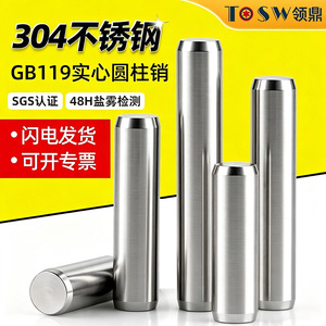 Goupilles cylindriques Tosw en acier inoxydable 304 GB119 M1 M2 M3 M4 M5 M12, usage général standard - Product Image 3