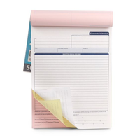 Rouleau de papier autocopiant avec logo personnalisé Rouleau de facture pour entrepreneurs impression de livres avec des formulaires autocopiants en 3 parties